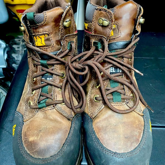 Men’s Caterpillar Steel Toe Brown Leather Boots